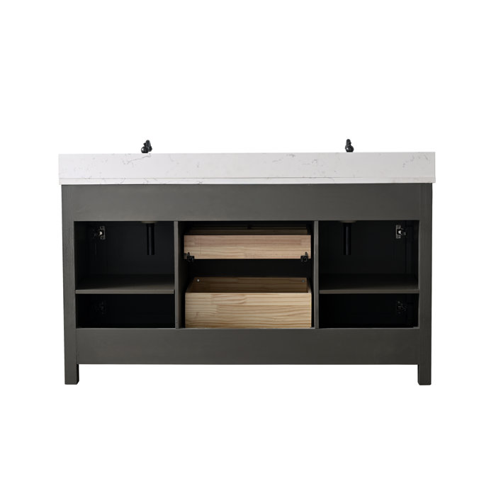 Mercury Row® Atencio 60" Double Bathroom Vanity & Reviews Wayfair Canada